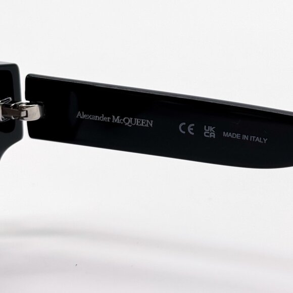 NEW ALEXANDER MCQUEEN AM0409S 001 BLACK UNISEX SUNGLASSES ALEXANDER MCQUEEN - Picture 7 of 10